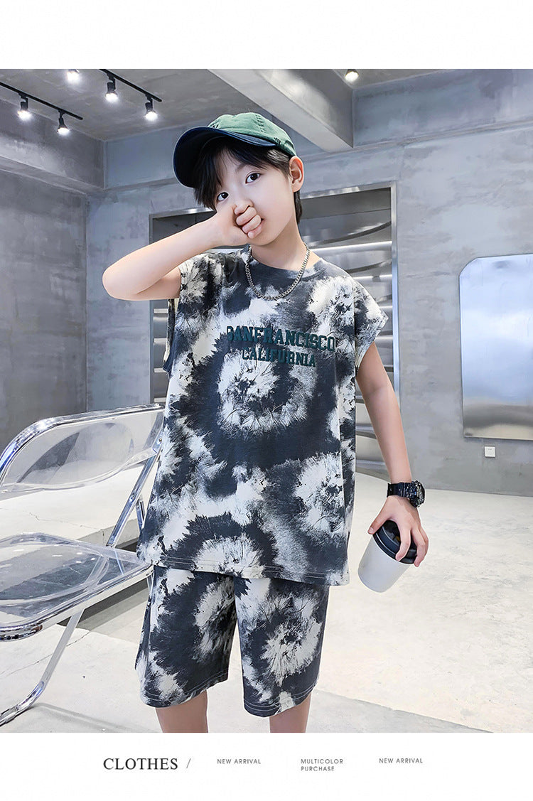 Boys Printed T-shirt with Shorts