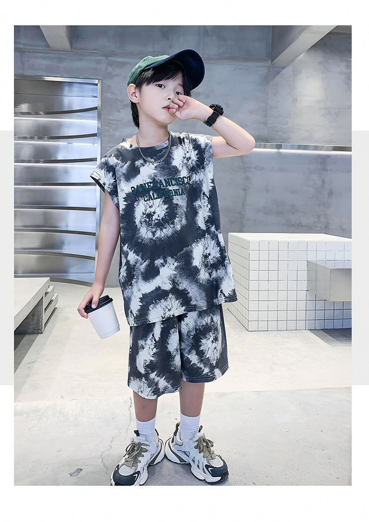 Boys Printed T-shirt with Shorts