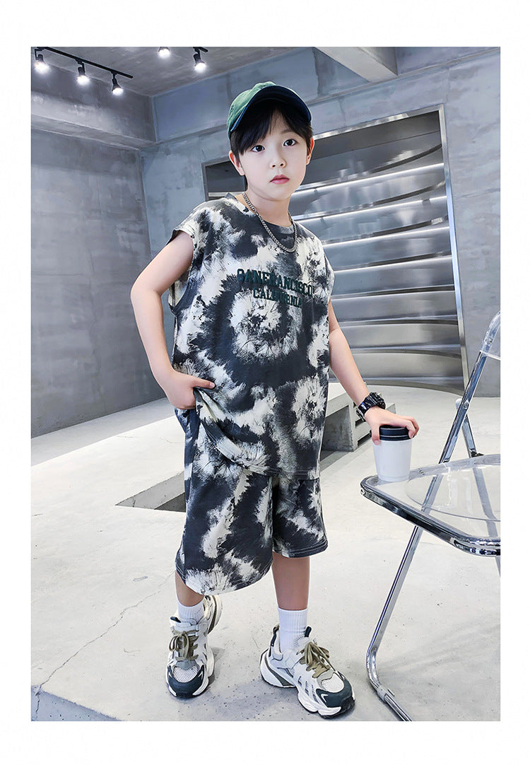 Boys Printed T-shirt with Shorts