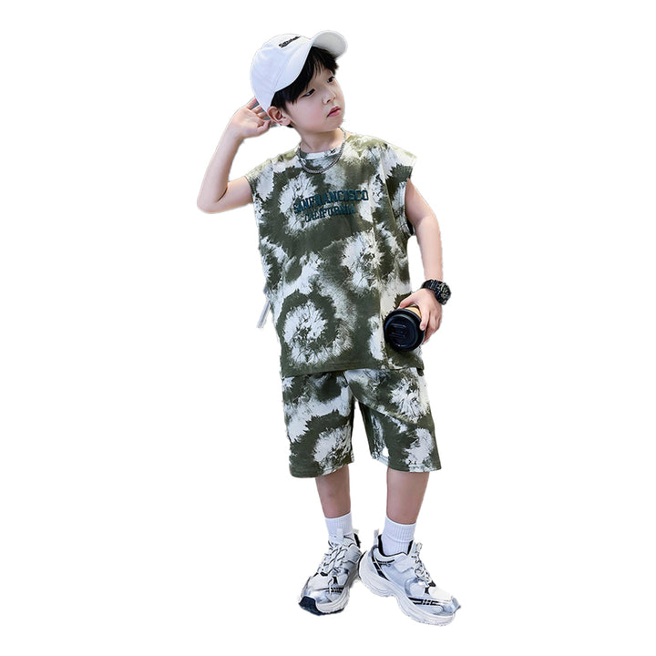 Boys Printed T-shirt with Shorts