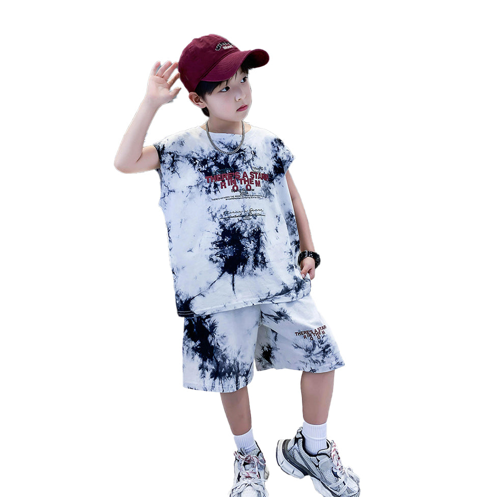 Boys Printed T-shirt with Shorts