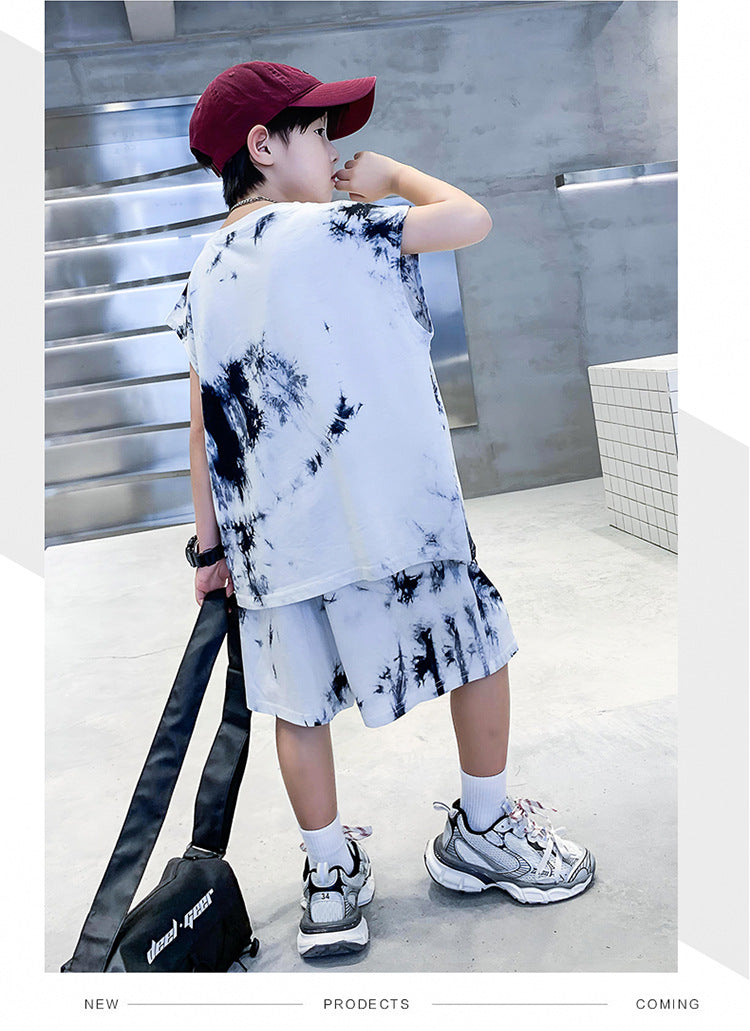 Boys Printed T-shirt with Shorts