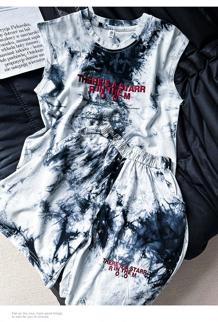 Boys Printed T-shirt with Shorts