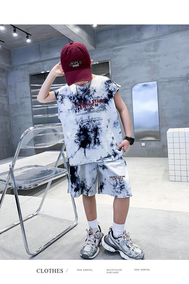 Boys Printed T-shirt with Shorts