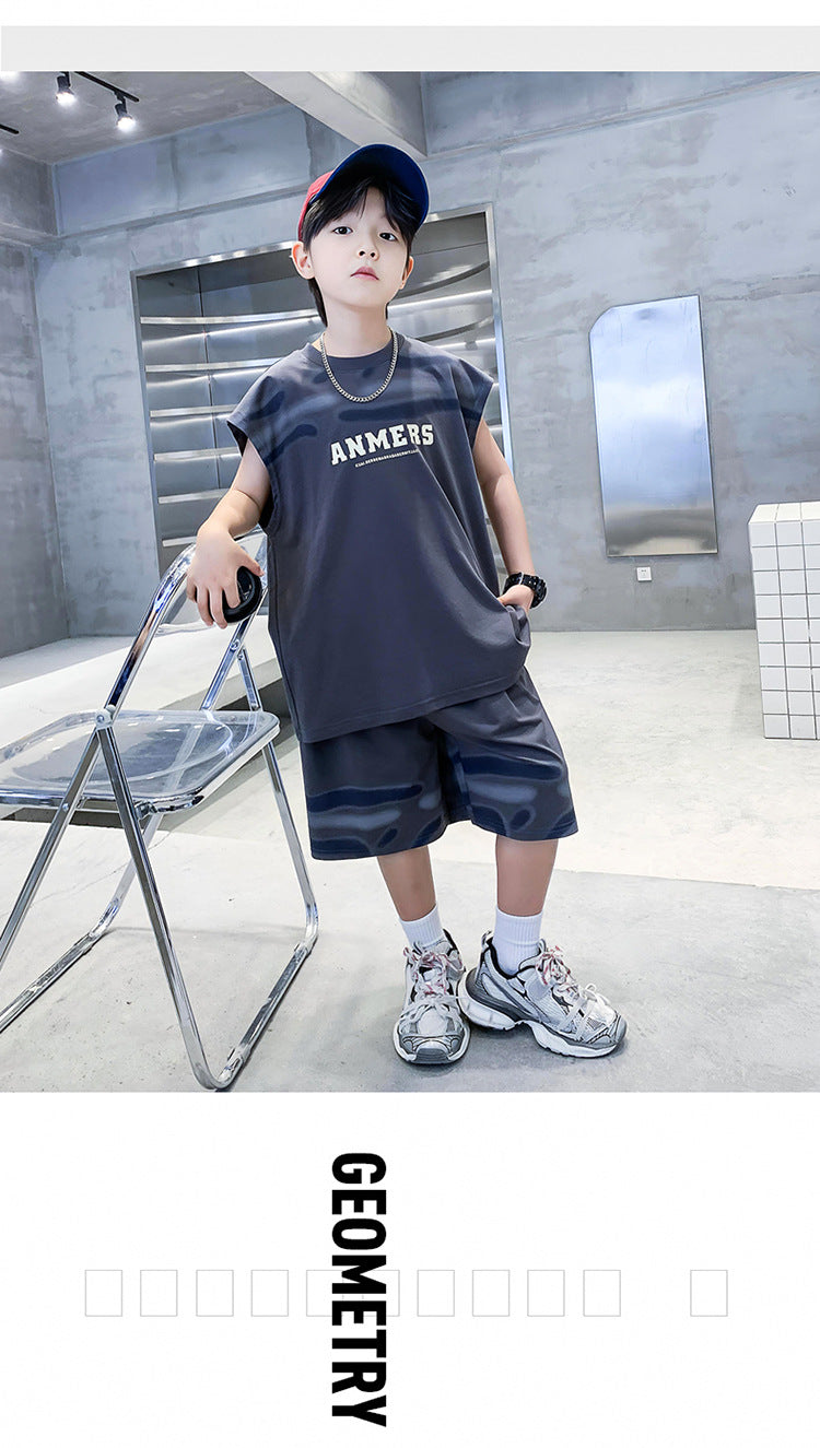 Boys Printed T-shirt with Shorts