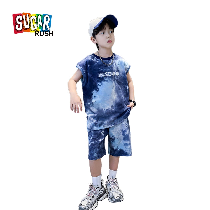 Boys Printed T-shirt with Shorts