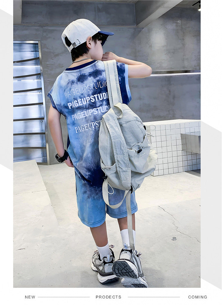 Boys Printed T-shirt with Shorts