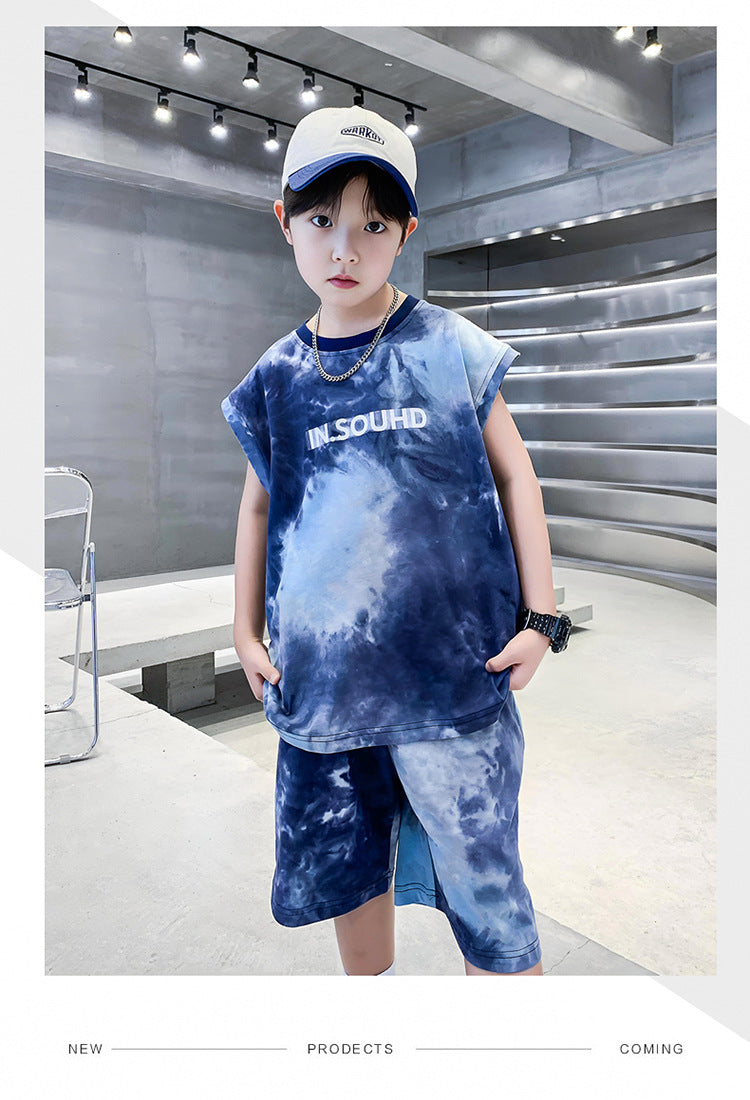 Boys Printed T-shirt with Shorts