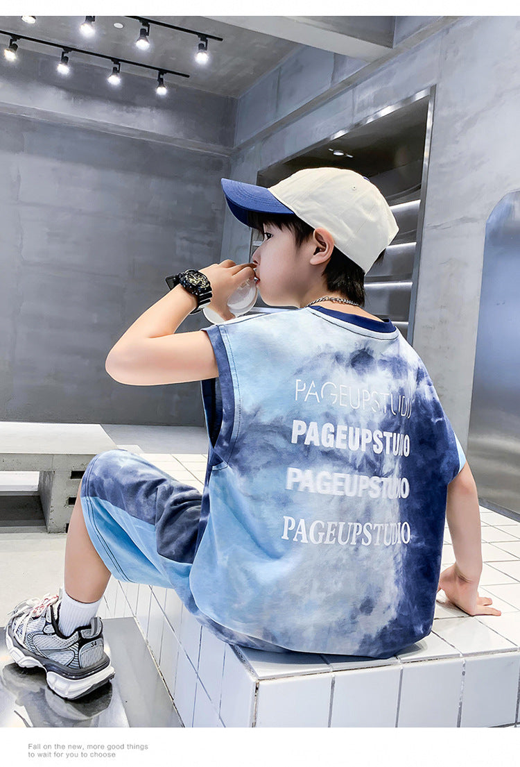 Boys Printed T-shirt with Shorts
