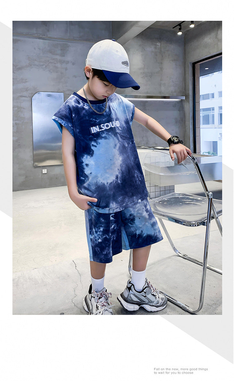 Boys Printed T-shirt with Shorts