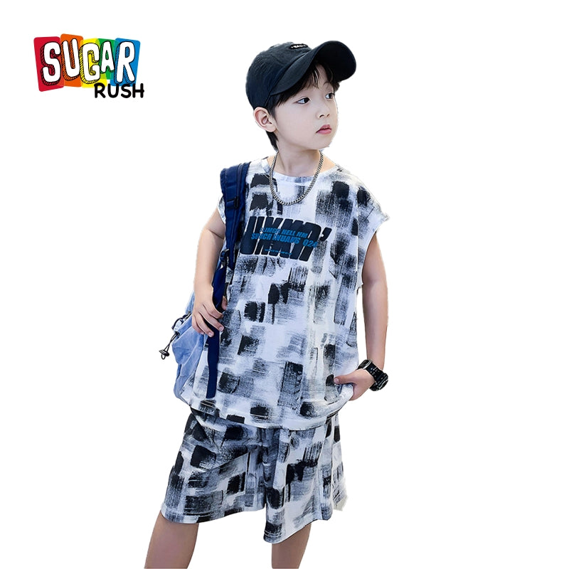 Boys Printed T-shirt with Shorts