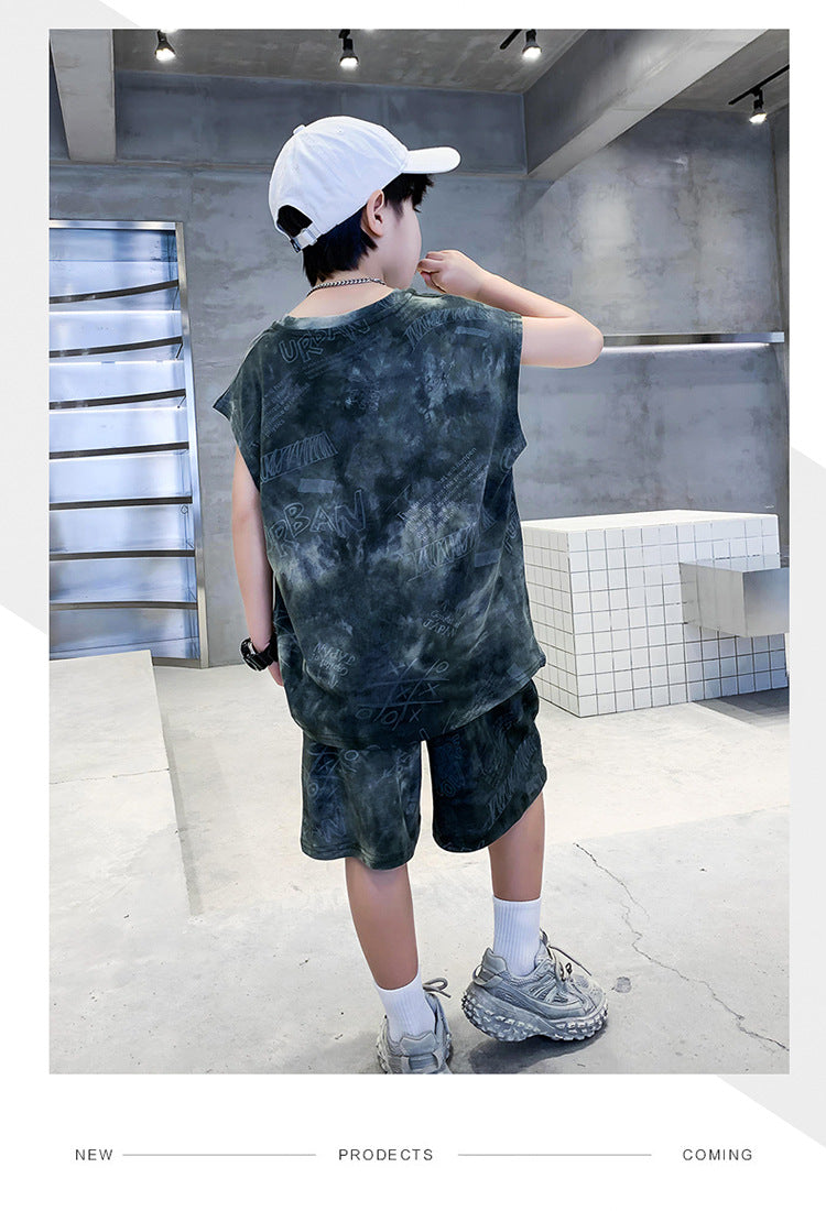 Boys Printed T-shirt with Shorts