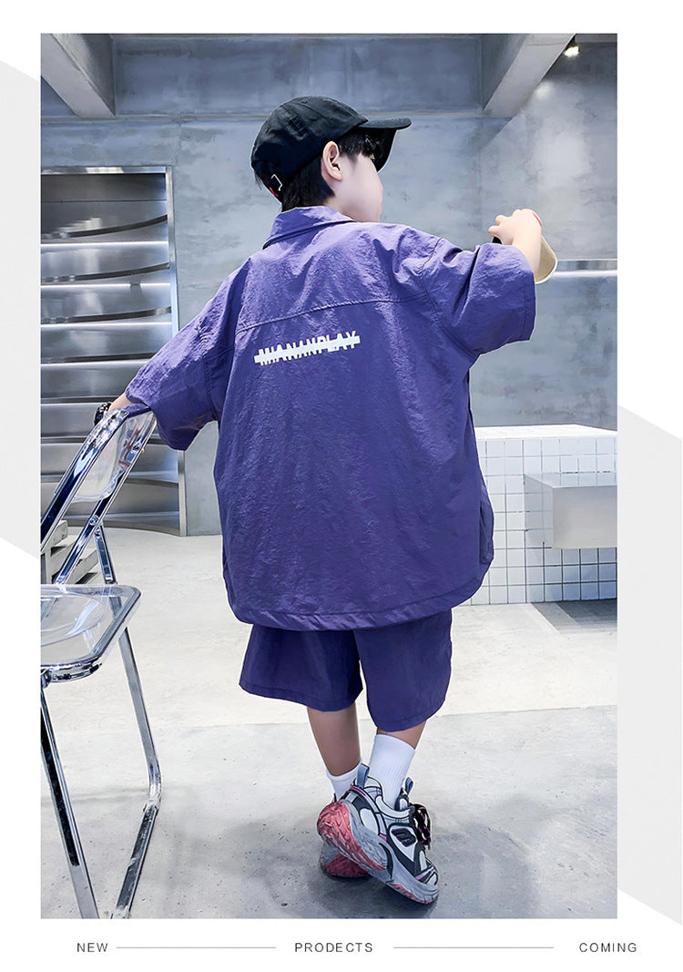 Boys T-shirt and Shirt with Shorts