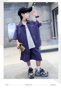 Boys T-shirt and Shirt with Shorts