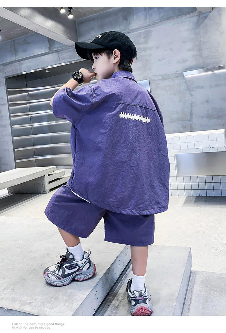 Boys T-shirt and Shirt with Shorts