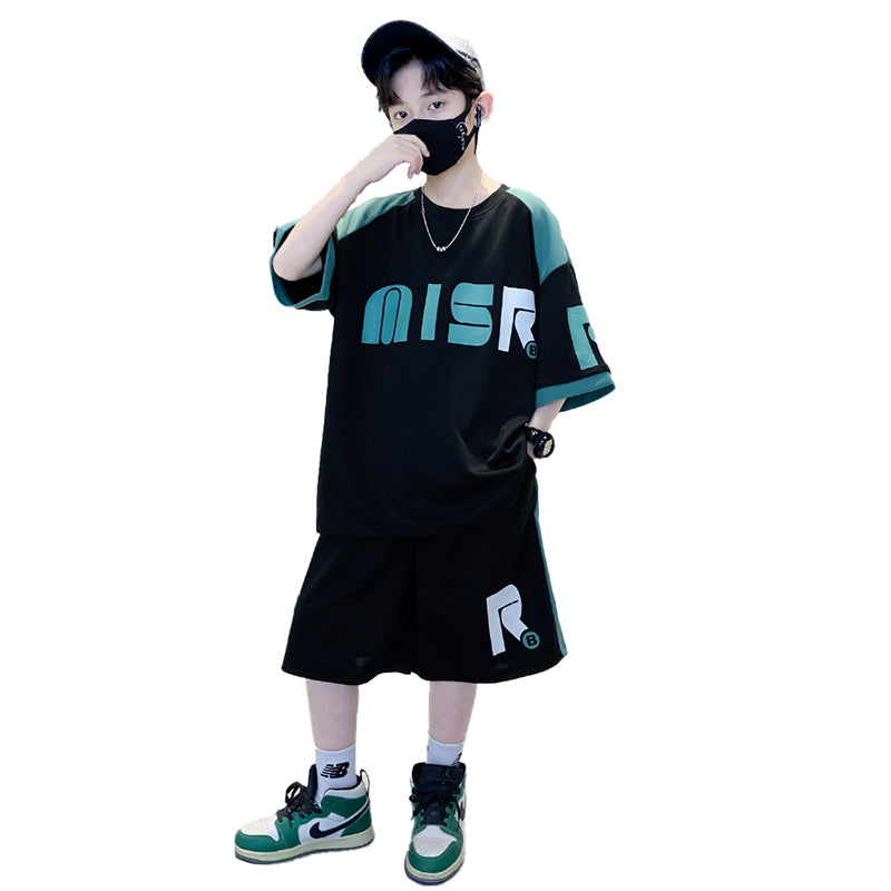 Boys Printed T-shirt with Shorts
