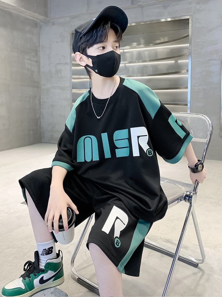 Boys Printed T-shirt with Shorts
