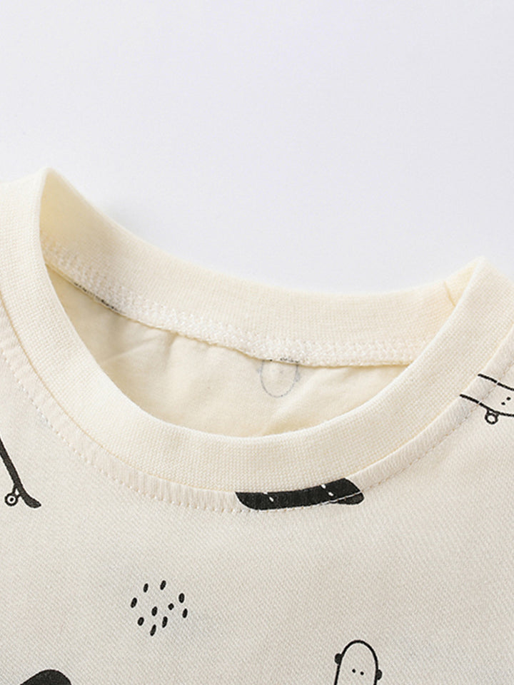 Boys Printed T-shirt with Shorts