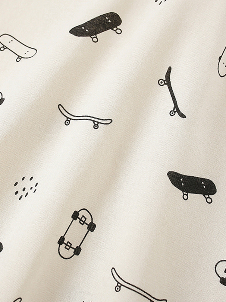 Boys Printed T-shirt with Shorts
