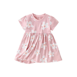 Girls Floral Print Fit & Flare Dress