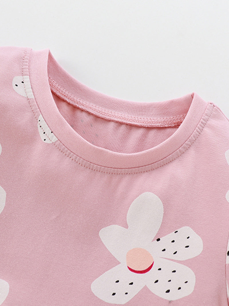 Girls Floral Print Fit & Flare Dress