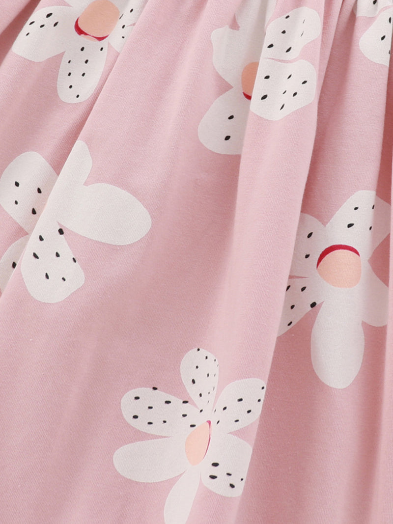 Girls Floral Print Fit & Flare Dress