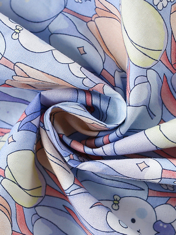 Girls Floral Printed Fit & Flare Dress