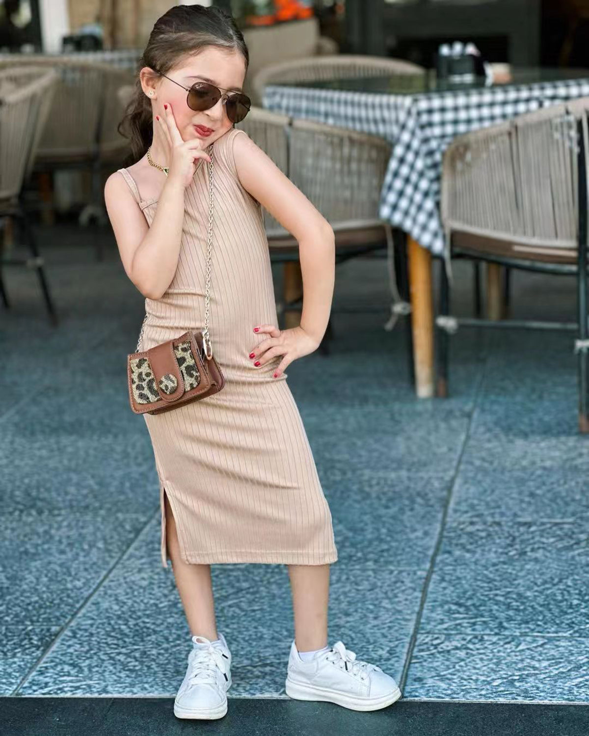Girls Bodycon Midi Dress