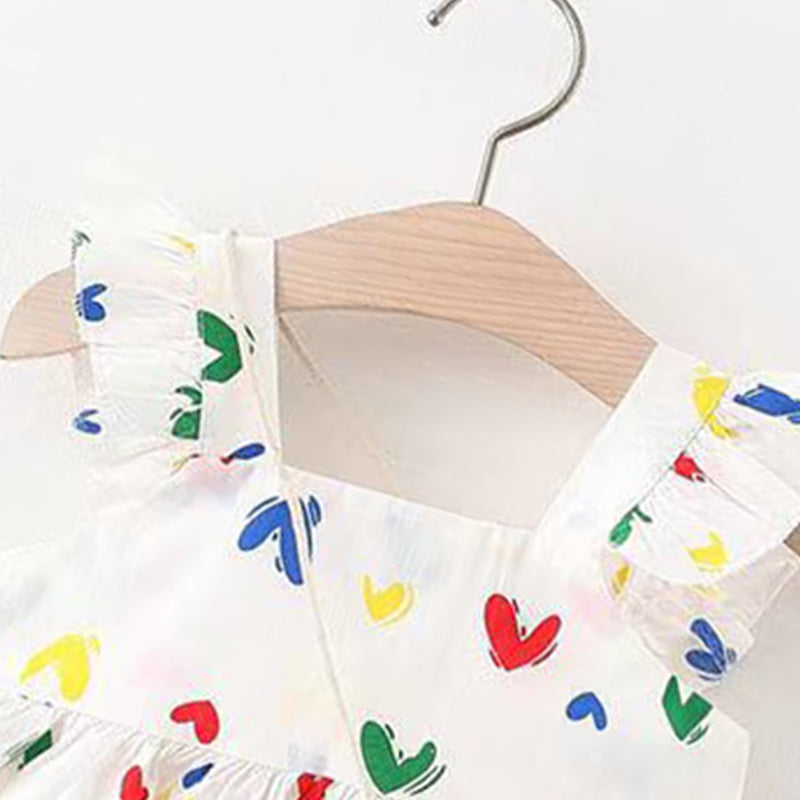 Girls Print Sleeveless Fit and Flare Dress