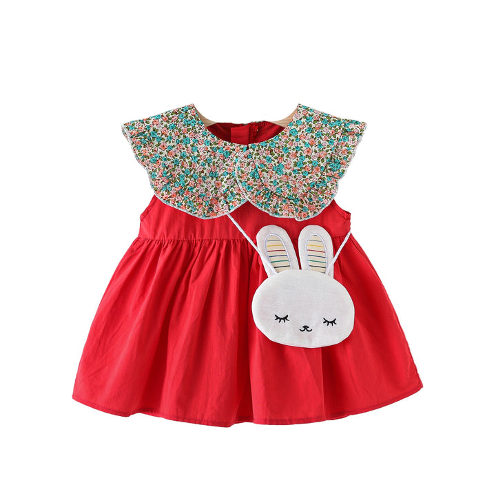 Girls Knee Length Fit & Flare Dress