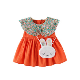 Girls Floral Print Fit & Flare Dress