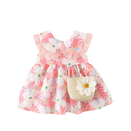 Floral Print Georgette Fit & Flare Dress