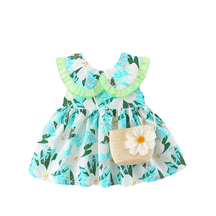 Floral Print Georgette Fit & Flare Dress