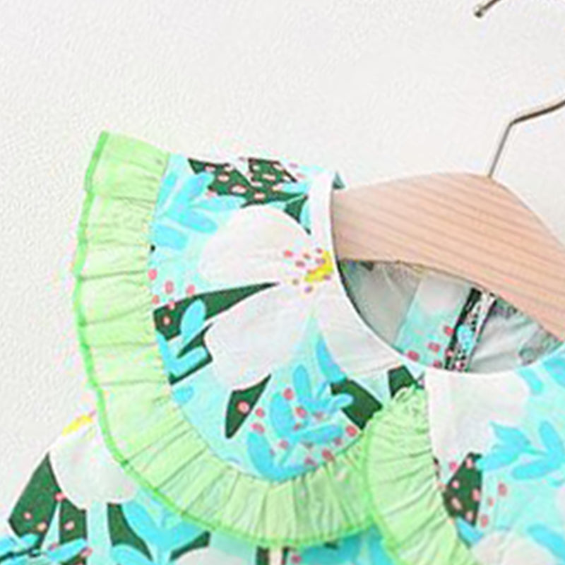 Floral Print Georgette Fit & Flare Dress