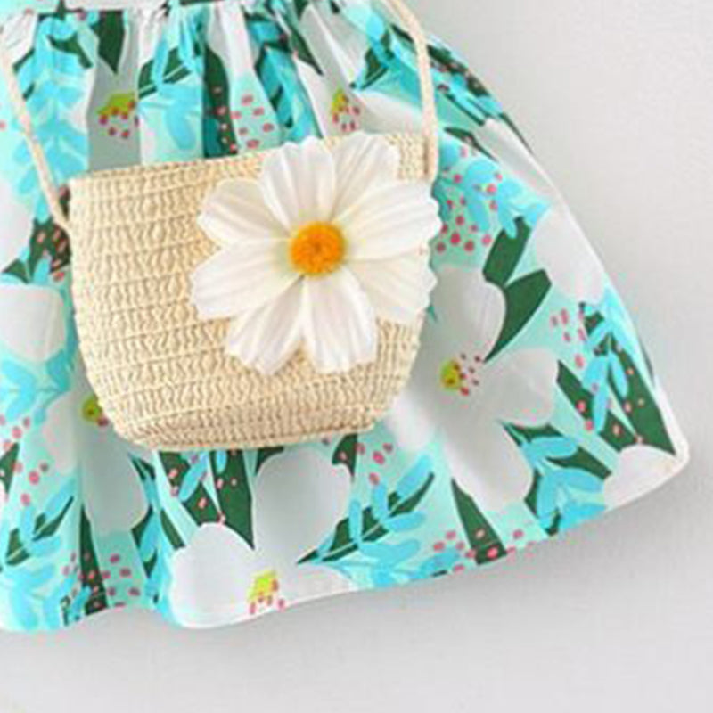 Floral Print Georgette Fit & Flare Dress