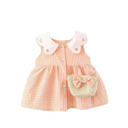 Girls Checked A-Line Dress