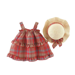 Checked A-Line Dress