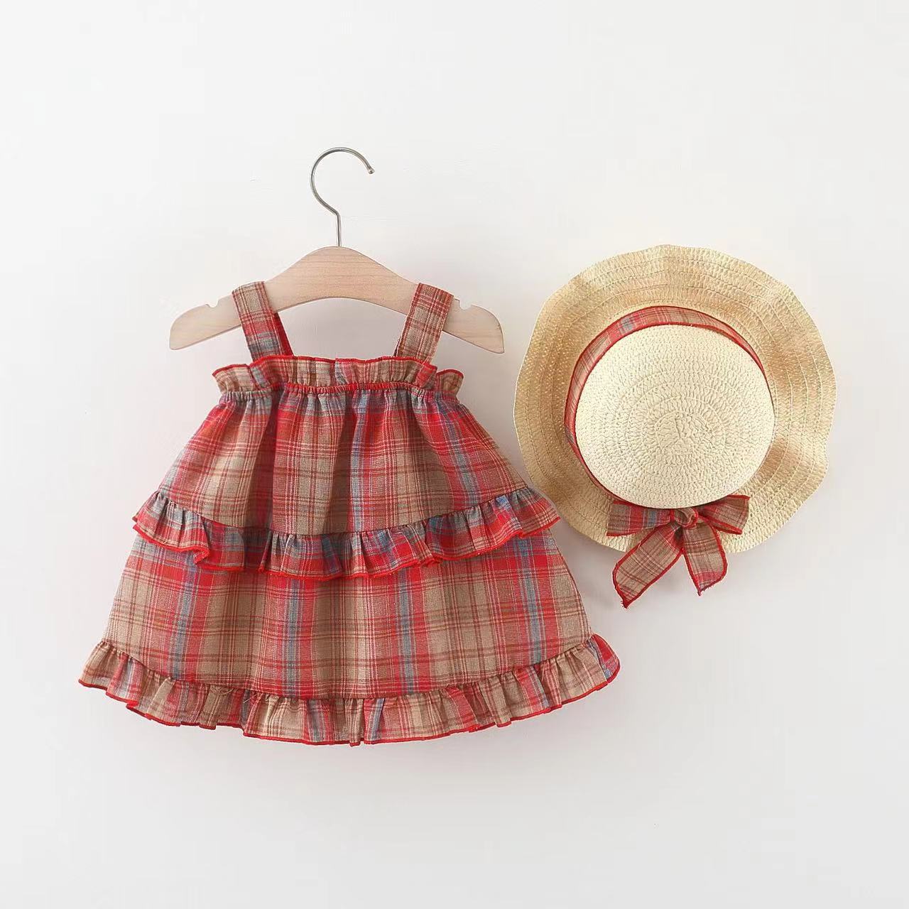Checked A-Line Dress