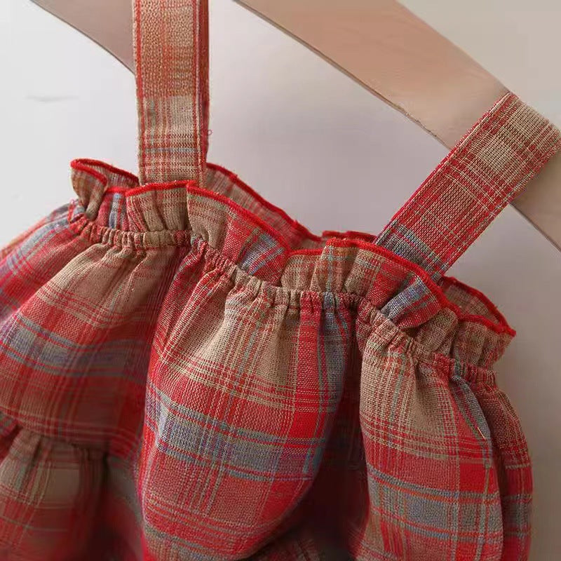 Checked A-Line Dress