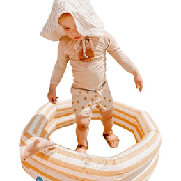 Boys Printed Round Neck Swim Set