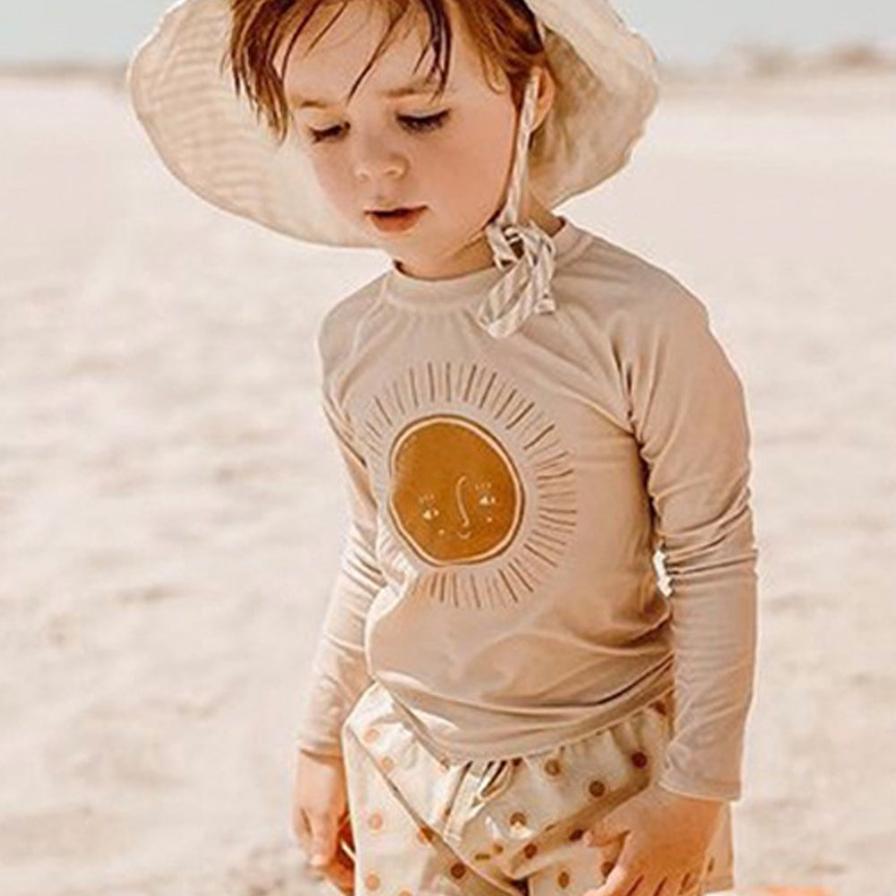 Boys Printed Round Neck Swim Set