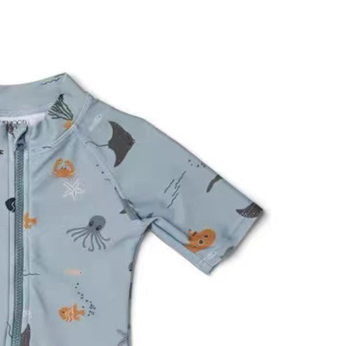 Boys Printed Round Neck Legsuit