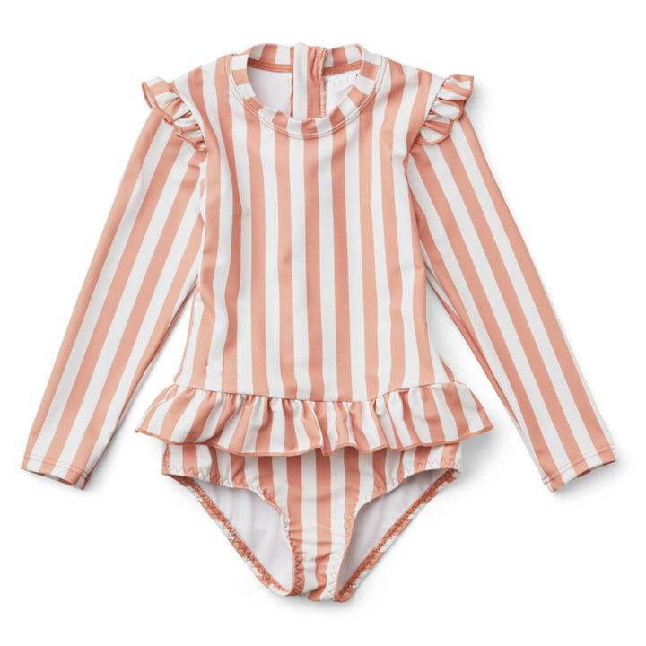 Girls Striped Swim Suit