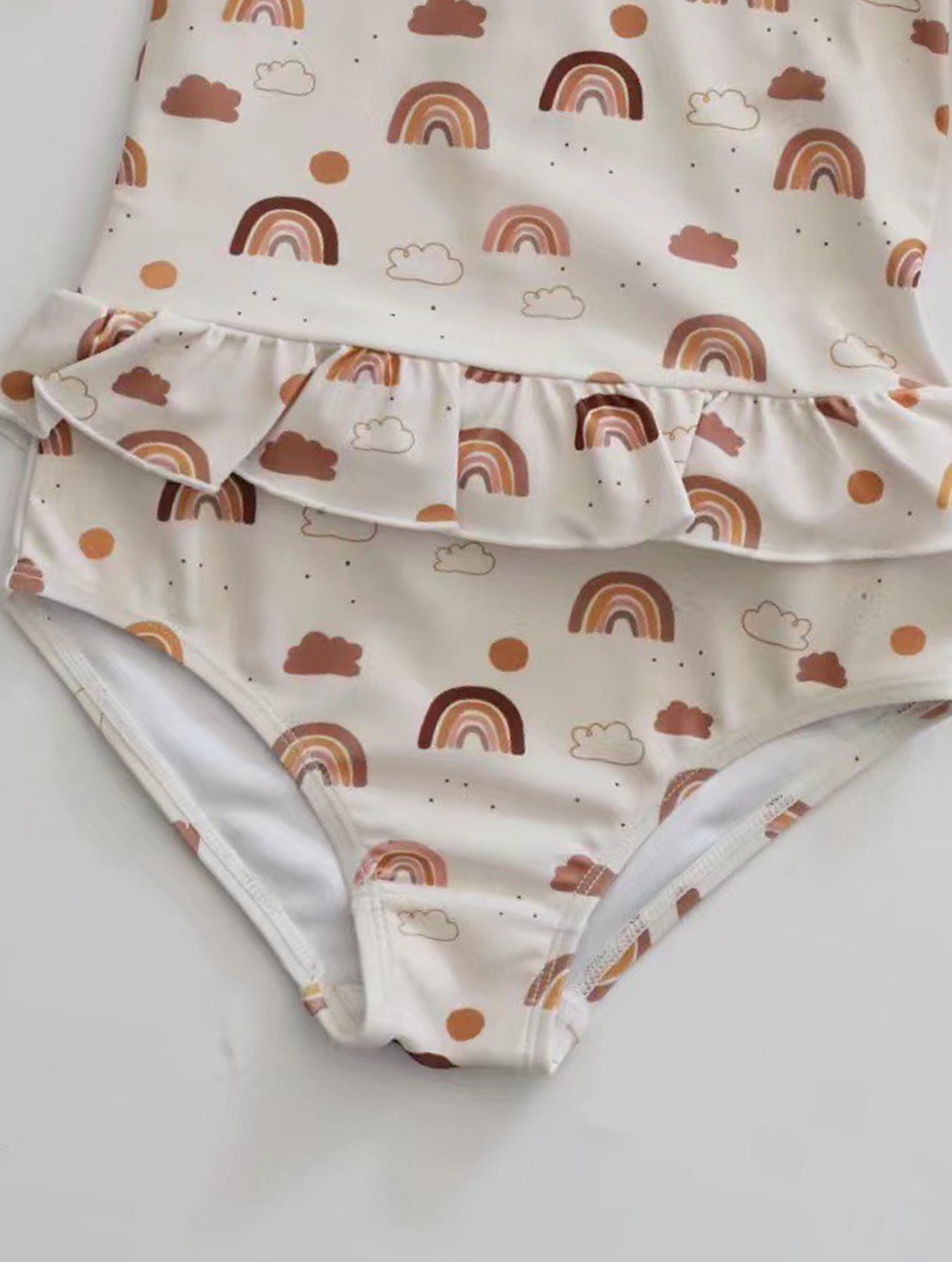 Girls Rainbow Printed Swim Suit