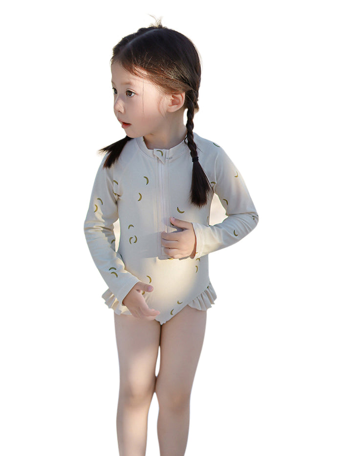 Girls Printed Round Neck Bodysuit