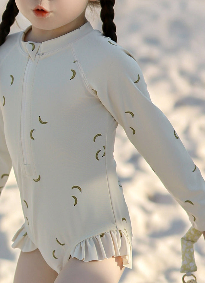 Girls Printed Round Neck Bodysuit