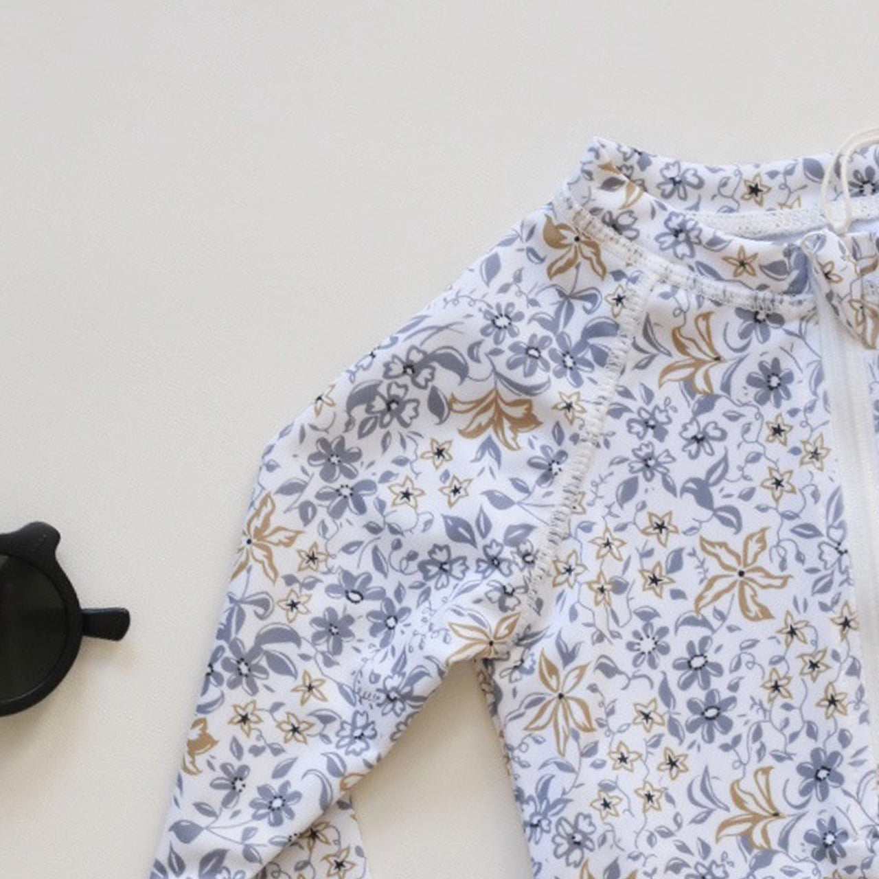White Printed Swimming Dress