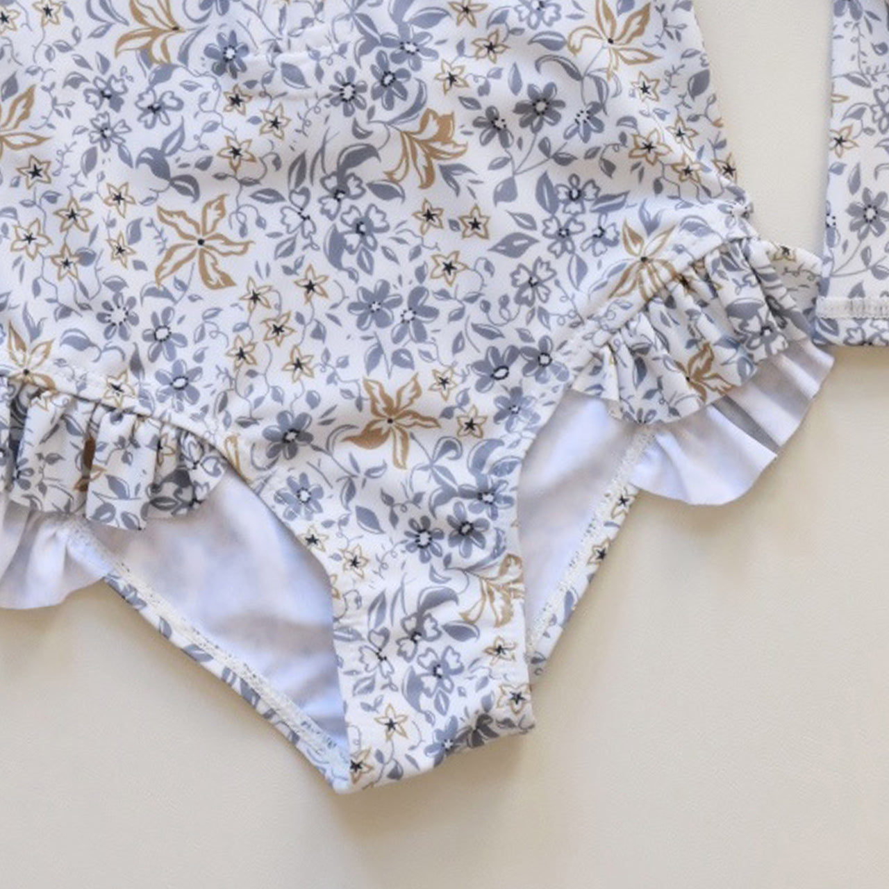 White Printed Swimming Dress