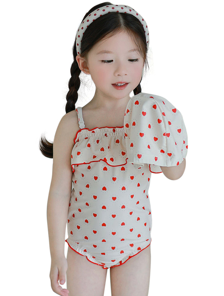 Girls Printed Swim Bodysuit