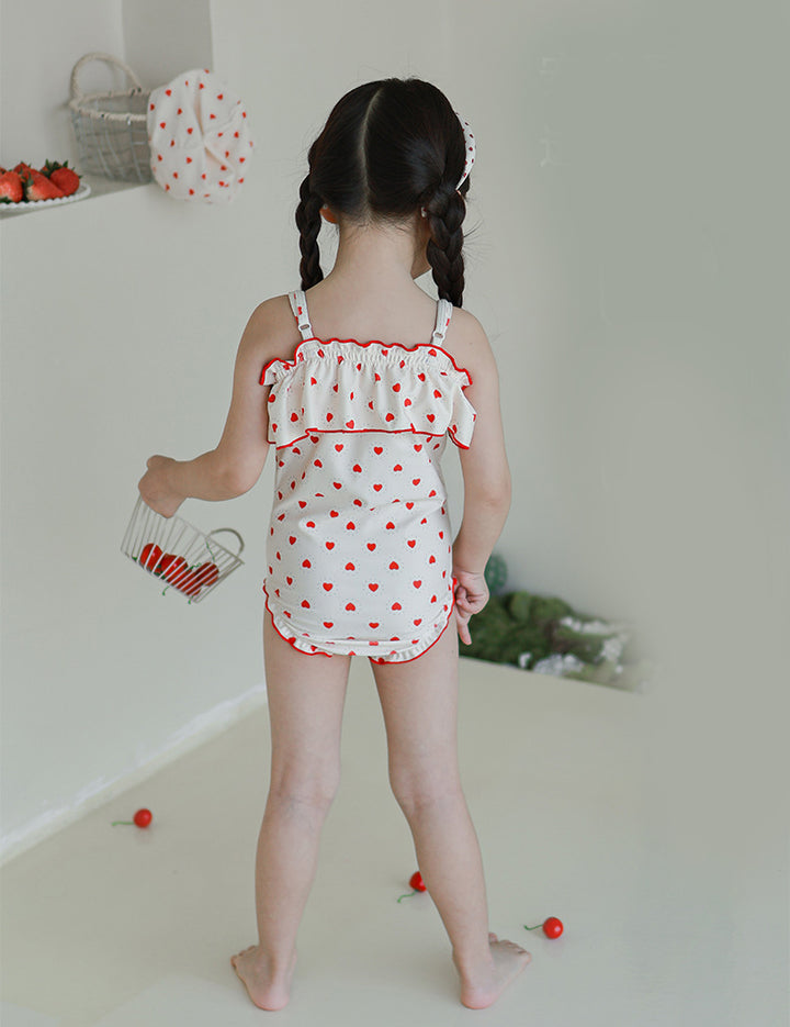 Girls Printed Swim Bodysuit